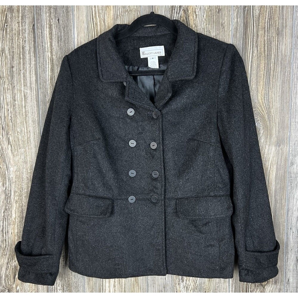 VTG Elliott Lauren Wool/Cashmere Blazer Jacket Womens 8 Quiet Luxuryā Old Money